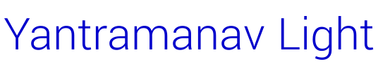 Yantramanav Light 字体